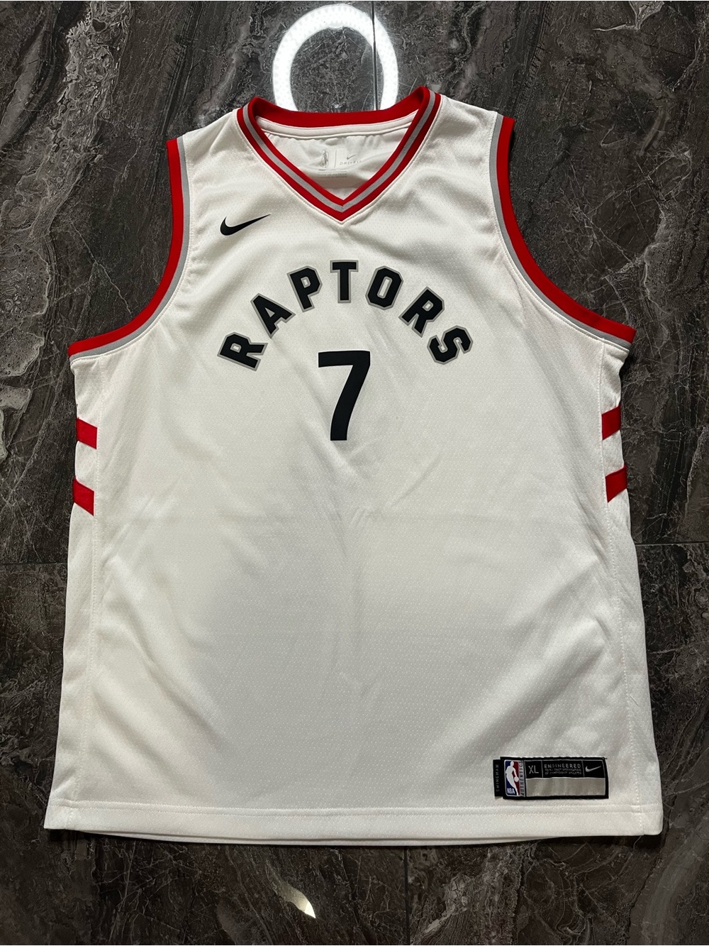 Nike Toronto Raptors Kyle Lowry Jersey Youth XL White Swingman NBA Association 7